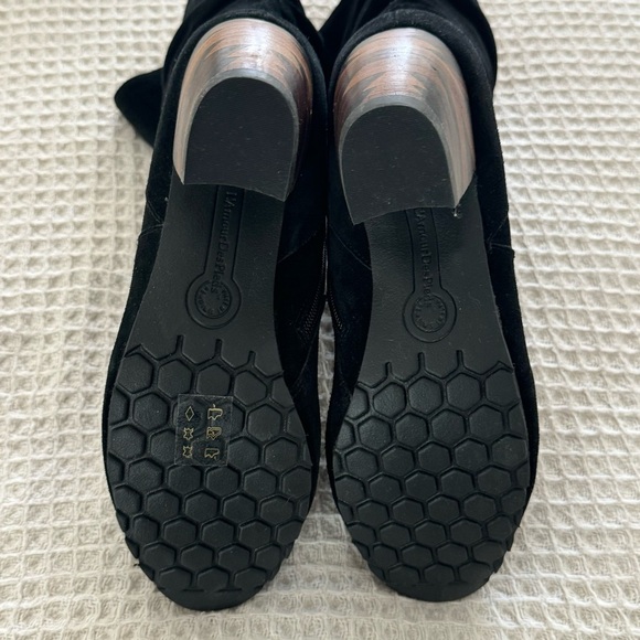 L'AMOUR DES PIEDS Rouched  Suede Black Leather Boots Size 7.5 - Picture 10 of 13